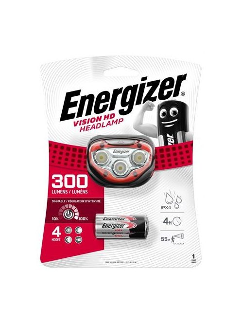 ENERGIZER Fejlámpa, 3 LED, 3xAAA, ENERGIZER "Headlight Vision HD"