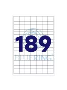 Etikett címke, 25,4x10mm, 100 lap, 189 címke/lap  Bluering®