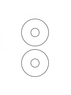 Etikett címke, CD-hez 117mm100 lap, 2 címke/lap