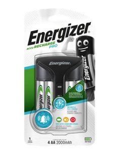   ENERGIZER Elemtöltő, AA ceruza/AAA mikro, 4x2000 mAh AA (előtöltött), kijelzővel, ENERGIZER "Pro"