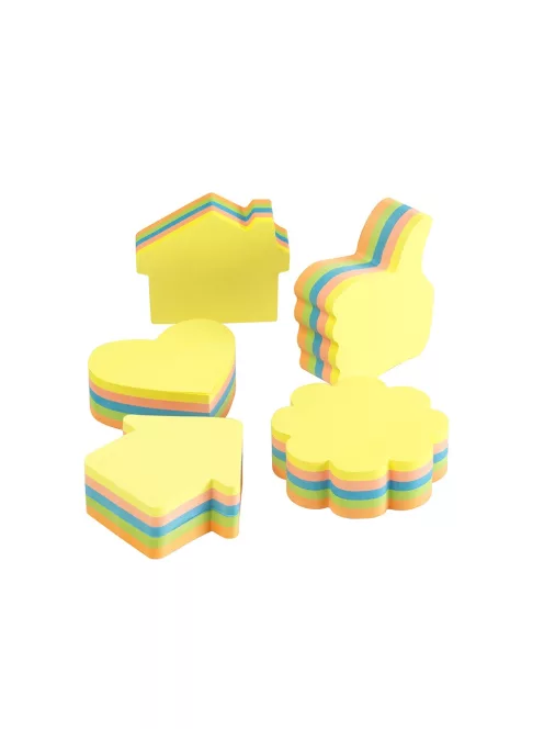 Jegyzettömb öntapadó, mondatfelhő alakú, 250lap, Bluering® 5 klf. neon szín