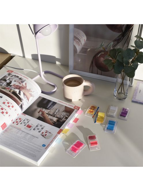 Jelölőcímke 25x45mm, 50lap, műanyag Bluering® piros