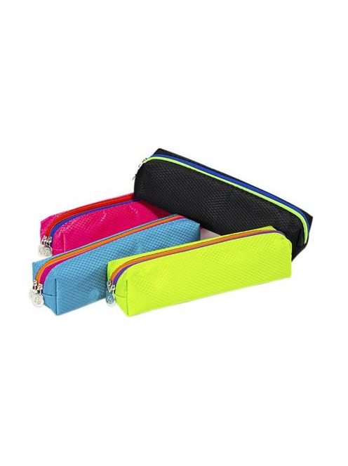 EXACOMPTA Tolltartó, cipzáras, EXACOMPTA "Tricolor", vegyes színek