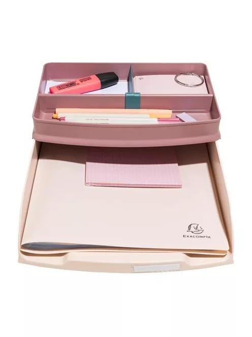 EXACOMPTA Irattálca, műanyag, EXACOMPTA "COMBO Styli Skandi", nude