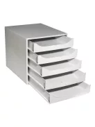 EXACOMPTA Irattároló, műanyag, 5 fiókos, EXACOMPTA "Ecobox Office", szürke