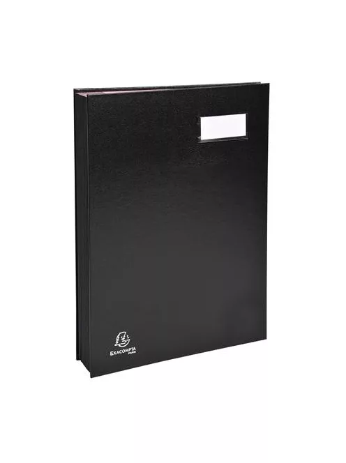 EXACOMPTA Aláírókönyv, A4, 18 részes, karton, EXACOMPTA, fekete
