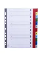 EXACOMPTA Regiszter, műanyag, A4+, 1-12, EXACOMPTA, színes