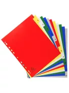 EXACOMPTA Regiszter, műanyag, A4+, 1-12, EXACOMPTA, színes