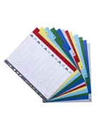 EXACOMPTA Regiszter, műanyag, A4+, 1-12, EXACOMPTA, színes