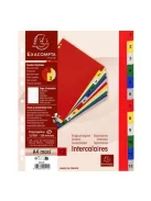 EXACOMPTA Regiszter, műanyag, A4+, 1-12, EXACOMPTA, színes