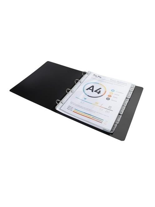 EXACOMPTA Regiszter, műanyag, A4+, 1-12, EXACOMPTA, szürke