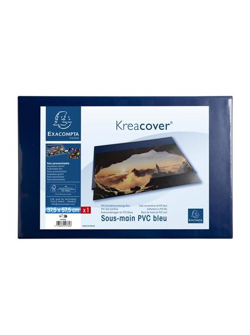 EXACOMPTA Könyökalátét, PVC, 375x575 mm, EXACOMPTA "KreaCover®", kék