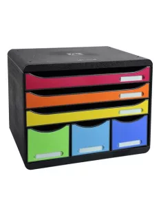   EXACOMPTA Irattároló, műanyag, 6 fiókos, EXACOMPTA "Store-Box Maxi Iderama®"