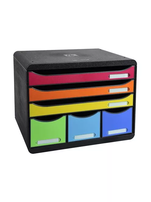 EXACOMPTA Irattároló, műanyag, 6 fiókos, EXACOMPTA "Store-Box Maxi Iderama®"