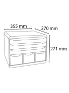 EXACOMPTA Irattároló, műanyag, 6 fiókos, EXACOMPTA "Store-Box Maxi Iderama®"