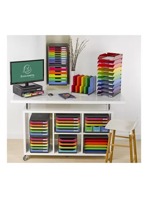 EXACOMPTA Irattároló, műanyag, 6 fiókos, EXACOMPTA "Store-Box Maxi Iderama®"