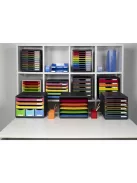 EXACOMPTA Irattároló, műanyag, 6 fiókos, EXACOMPTA "Store-Box Maxi Iderama®"