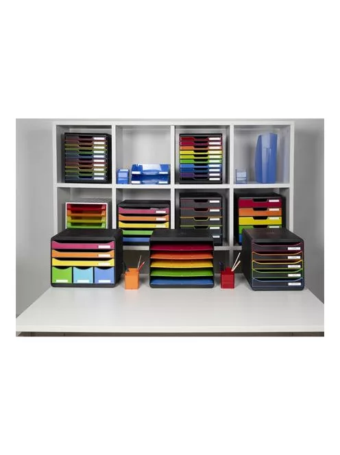 EXACOMPTA Irattároló, műanyag, 6 fiókos, EXACOMPTA "Store-Box Maxi Iderama®"