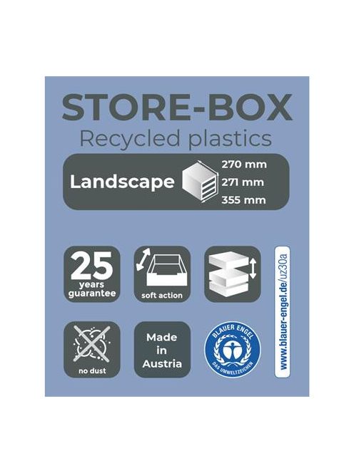 EXACOMPTA Irattároló, műanyag, 5 fiókos, EXACOMPTA "BIigBox Glossy", fekete-fehér