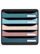 EXACOMPTA Irattároló, műanyag, 5 fiókos, EXACOMPTA "Big-Box Plus Skandi Iderama"