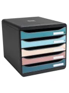 EXACOMPTA Irattároló, műanyag, 5 fiókos, EXACOMPTA "Big-Box Plus Skandi Iderama"