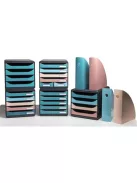 EXACOMPTA Irattároló, műanyag, 5 fiókos, EXACOMPTA "Big-Box Plus Skandi Iderama"