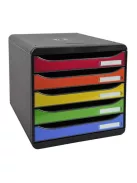 EXACOMPTA Irattároló, műanyag, 5 fiókos, EXACOMPTA "Big-Box Plus Iderama"