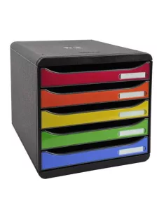   EXACOMPTA Irattároló, műanyag, 5 fiókos, EXACOMPTA "Big-Box Plus Iderama"