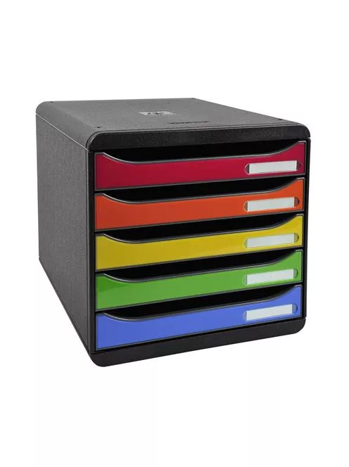 EXACOMPTA Irattároló, műanyag, 5 fiókos, EXACOMPTA "Big-Box Plus Iderama"