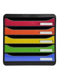   EXACOMPTA Irattároló, műanyag, 5 fiókos, EXACOMPTA "Big-Box Plus Iderama"