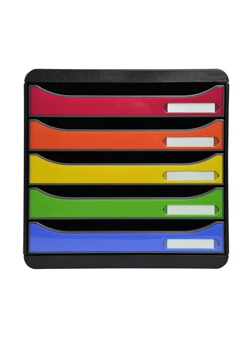 EXACOMPTA Irattároló, műanyag, 5 fiókos, EXACOMPTA "Big-Box Plus Iderama"