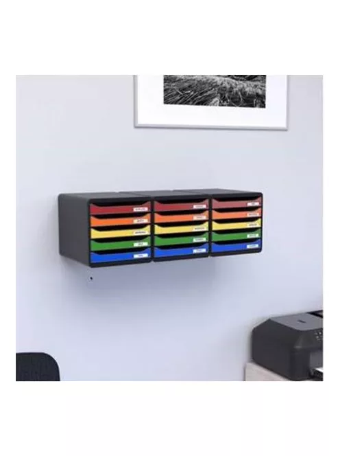 EXACOMPTA Irattároló, műanyag, 5 fiókos, EXACOMPTA "Big-Box Plus Iderama"