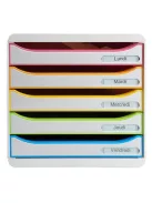 EXACOMPTA Irattároló, műanyag, 5 fiókos, EXACOMPTA "Big-Box Plus Blackoffice Iderama"