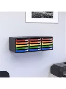 EXACOMPTA Irattároló, műanyag, 5 fiókos, EXACOMPTA "Big-Box Plus Blackoffice Iderama"