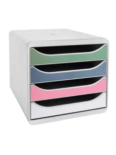   EXACOMPTA Irattároló, műanyag, 4 fiókos, EXACOMPTA "Big-Box Plus AutentiK"