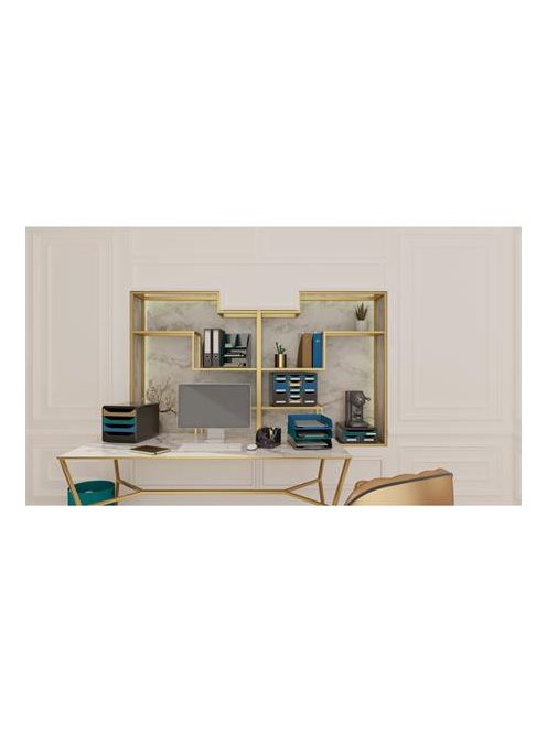 EXACOMPTA Irattároló, műanyag, 4 fiókos, EXACOMPTA "Big-Box Neo Deco"