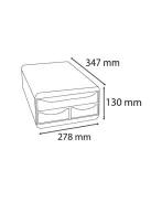 EXACOMPTA Irattároló, műanyag, 3 fiókos, EXACOMPTA "Smallbox Skandi", színes