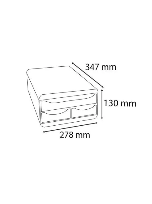 EXACOMPTA Irattároló, műanyag, 3 fiókos, EXACOMPTA "Smallbox Skandi", színes