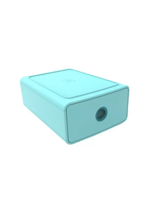 EXACOMPTA Irattároló, műanyag, 1 fiókos, EXACOMPTA "Skandi", jégkék