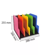 EXACOMPTA Dokumentum szortírozó, műanyag, 4 részes, álló, EXACOMPTA "Modulotop Iderama®", színes