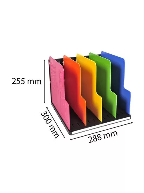 EXACOMPTA Dokumentum szortírozó, műanyag, 4 részes, álló, EXACOMPTA "Modulotop Iderama®", színes