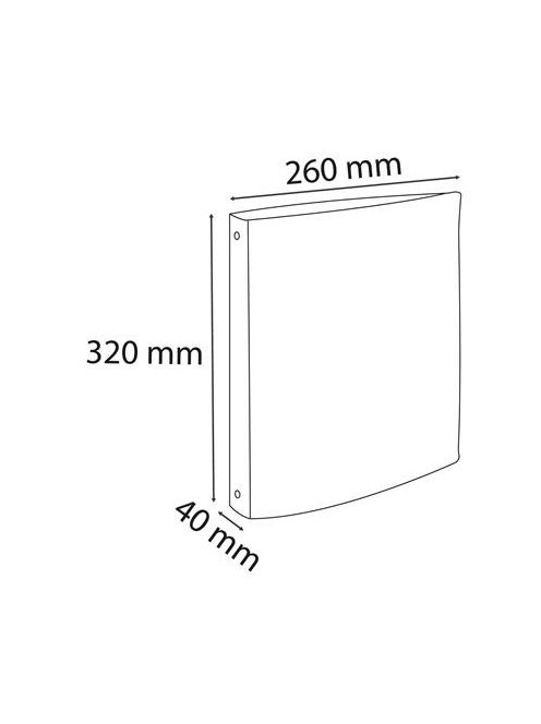 EXACOMPTA Gyűrűs könyv, 4 gyűrű, 40 mm, A4, karton, EXACOMPTA, sárga
