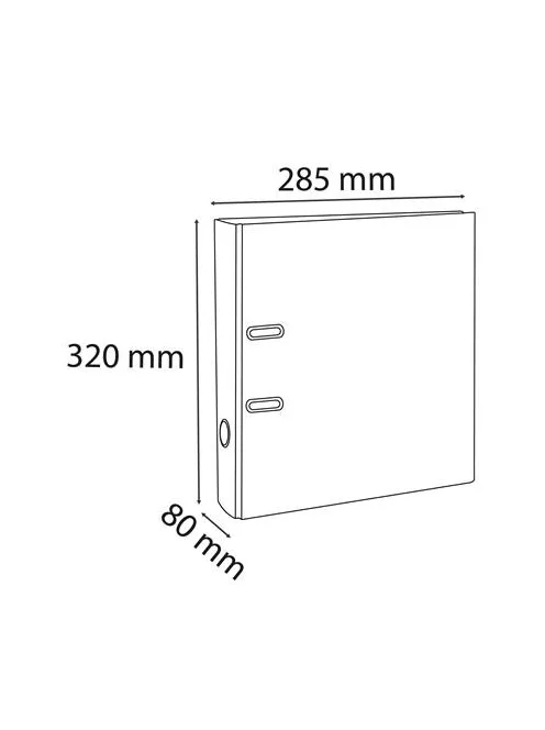 EXACOMPTA Iratrendező, 80 mm, A4, karton, EXACOMPTA "Aquarel", pasztell sárga
