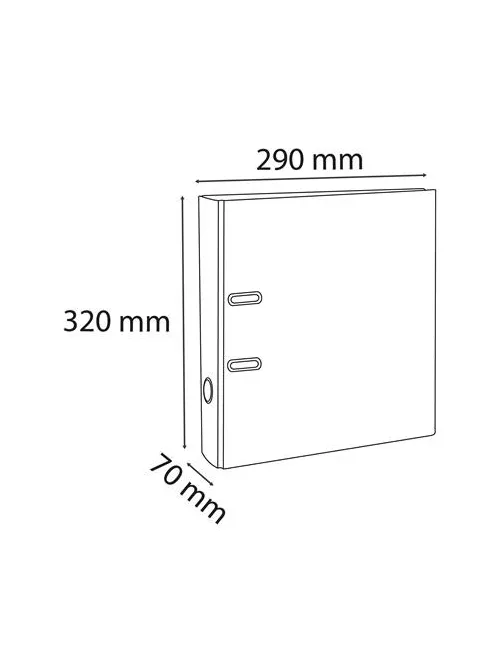 EXACOMPTA Iratrendező, 70 mm, A4, PVC, EXACOMPTA, fehér