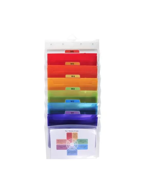 EXACOMPTA Irattároló, PP, 6 rekeszes, fali, EXACOMPTA