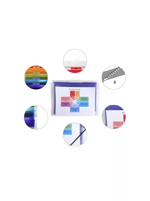 EXACOMPTA Irattároló, PP, 6 rekeszes, fali, EXACOMPTA