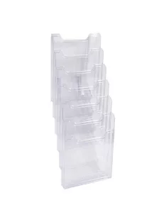   EXACOMPTA Katalógustartó, fali, A4, álló, 6 rekeszes, EXACOMPTA "Office", áttetsző