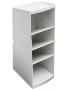 EXACOMPTA Asztali rendező, multifunkciós, 4 rekeszes, 8x23x11 cm, EXACOMPTA "Autentik", fehér