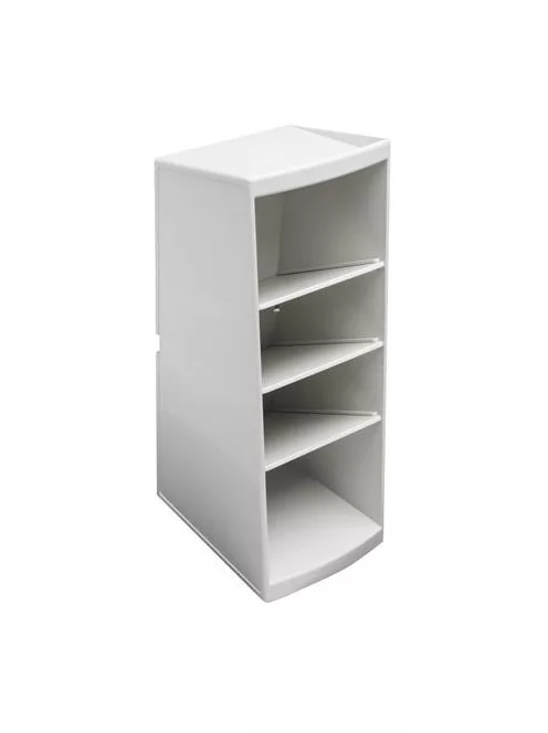 EXACOMPTA Asztali rendező, multifunkciós, 4 rekeszes, 8x23x11 cm, EXACOMPTA "Autentik", fehér