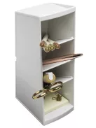 EXACOMPTA Asztali rendező, multifunkciós, 4 rekeszes, 8x23x11 cm, EXACOMPTA "Autentik", fehér